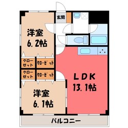 宇都宮駅 バス16分  山本下車：停歩1分 5階の物件間取画像